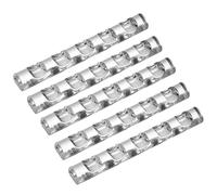 Veemoon Portapennelli in Acrilico Trasparente 5 Pezzi 5 Scomparti per Manicure Organizzazione Strumenti Nail Art Facile da Usare per Processo di Bellezza Unghie