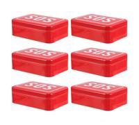 Veemoon Portapillole Piccolo in Metallo Resistente Simbolo Sos, Contenitore Portatile per Medicinali da Viaggio, Custodia Compatta per Pillole e Oggetti di Sopravvivenza per Escursionismo