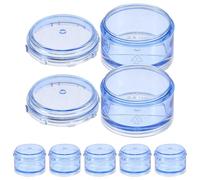 Veemoon Portapillole Settimanale Rotondo in Plastica Blu, Organizer 7 Scomparti, Contenitore Portatile per Medicinali e Vitamine, per Viaggi, Casa e Ufficio, Taglia S