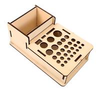 Veemoon Portautensili in Legno Pervorazione della Pelle Scatola Portautensili Organizer Supporto per Utensili da Punzonatura Forniture per Conservazione degli Strumenti