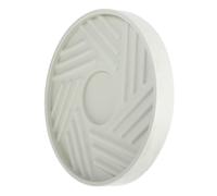 Veemoon Portavaso Rotondo con Ruote Nascoste, Carrello Porta Piante per Giardino e Balcone, Sottovaso di Drenaggio Antiscivolo in Acciaio Titanio e Pp, Supporto Mobile per Vasi con Superficie Rigata