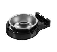 Veemoon Posacenere da Appendere in Acciaio Inossidabile Nero, Design Salvaspazio e Facile da Pulire, per Bar, Bagno e Centri Commerciali