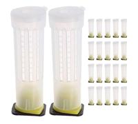 Veemoon Protezione per Celle di Apicoltura in Plastica 24 Pezzi, Gabbie per Apicoltori Resistenti e Durevoli, Strumenti per Attrezzature da Apicoltura per Uso Pratico in Fattoria