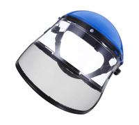 Veemoon Protezione per il viso del tosaerba con visiera in PVC per la | Schermo di sicurezza in rete, casco di sicurezza integrale con visiera in rete per motosega, giardinaggio, disboscamento e