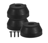 Veemoon Punte di Ricambio Antiscivolo per Maggiore Stabilità e Sicurezza Piedini in Gomma Nera Set da 3 per Bastoni da Passeggio a Tre Piedi Accessori per Stampelle Anziani in Ambienti