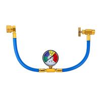 Veemoon R134A Kit tubo di ricarica, refrigerante Tubo di ricarica con manometro, coppia rapida aria condizionata refrigerante Kit di misurazione del tubo di ricarica può toccare il manometro