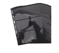 Veemoon Raccoglitore con 8 Pagine per timbri: portaoggetti per Fogli mobili - Pagine Nere a Doppia Faccia con 3 File per la Raccolta di Denaro - Fogli mobili per timbri 11x8,5 Pollici