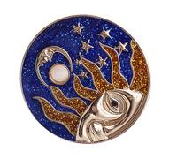 Veemoon Retro Brooch God of Sun Brooch Vintage Style for Weddings and Birthday Parties Unique Decorative Accessory for Women
