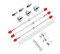 Veemoon Ricambi Aerografo in Acciaio con Ago e Ugello Resistenti Accessori per Verniciatura Professionale e Amatoriale Facile da Installare