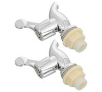 Veemoon Rubinetto per Distributore Bevande in Plastica 2 Pezzi Valvola Acqua per Bottiglia 15-18 MM Beccuccio Regolabile e Tappo Rimovibile Ricambio per Secchi e Refrigeratori per Tè al