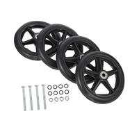 Veemoon Ruote Anteriori Per Sedia a Rotelle 6 Pollici Nero Set 4 Pezzi Resistenti All’usura Facile Da Installare Per Anziani e Pazienti