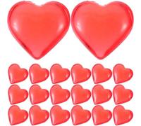 Veemoon Sacchetto Riempitivo per Vasi in Acrilico Forma di Cuori Semi-Trasparenti Rosso Decorazioni per Feste Matrimoni e Compleanni Perline Acrilico per Artigianato e Addobbi