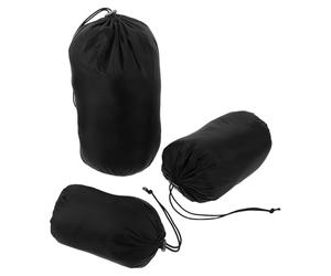 Veemoon Sacchi a Compressione per Piumini 3 Pezzi Coulisse Impermeabili Neri, Organizer da Viaggio Resistenti Protezione Antipolvere, Salvaspazio per Escursionismo, Campeggio e Zaino