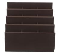 Veemoon Scatola Porta-lamette Multi-slot Marrone 12 Scomparti, Organizer per Rasoio da Barba Compatto e Antiscivolo, Soluzione di Archiviazione per Lame da Barbiere per Bagno