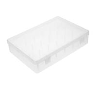 Veemoon Scatola Portaoggetti per Cucito Trasparente Organizzatore Fili 24 Scomparti Contenitore Multifunzionale per Filo da Cucire per Casa e Hobby