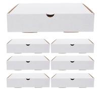 Veemoon Scatole per Pizza in Cartone Ondulato Bianco 30 Pezzi, Scatole da Asporto Riutilizzabili 6 Pollici per Pizza Torte Biscotti, Imballaggi Alimentari Resistenti per Pizzerie