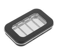 Veemoon Scatolina Porta Ombretti Ricaricabile in Plastica Nera Coperchio, Piccola e Pratica per Travel Use, per Organizzare Palette di Ombretti Vuoto