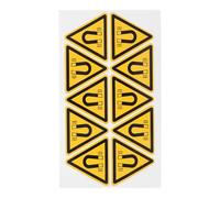 Veemoon Segnaletica di Sicurezza Campo Magnetico Adesivi Impermeabili 5cm 10 Pezzi per Macchinari Industriali Cartelli Avvertenza Facili da Applicare per Laboratori e Magazzini