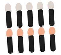 Veemoon Set 10 Pennelli per Ombretto Occhi in Acrilico Nero Design Portatile e Applicazione Precisa per Trucco Quotidiano e Ritocchi On-the-go