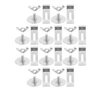Veemoon Set 16 Clip in Acciaio Inox per Supporto Lavello Sottotop da Cucina e Bagno, Kit di Fissaggio per Lavello Sottolavabo in Granito, Morsetti Resistenti alla Corrosione