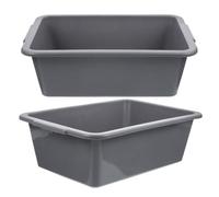 Veemoon Set 2 Contenitori Rettangolari in Plastica PP Multiuso con Maniglie 34X238X109 CM per Ristoranti e Uso Domestico Vaschette per Lavaggio e Conservazione Alimenti