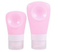 Veemoon Set 2 Flaconi Per Cosmetici Multifunzionali Rosa Da 38 Ml e 60 Ml, Bottiglie Di Emulsione Portatili e a Di Perdita Per Lozioni e Shampoo, Per Viaggio e Uso Quotidiano