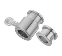 Veemoon Set 2 Pezzi Accessori Spiedo Girarrosto in Ferro Cromato con Bulloni di Ricambio e Manicotti di Limitazione per Griglia a Gas Parti di Ricambio per Barbecue all’Aperto Utensili