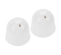 Veemoon Set 2 Pezzi Copri Ventilatore da Soffitto in Plastica, Calotta Baldacchino Inferiore Bianca, Accessori per Forniture Ventilatori Sospesi, Protezione Antipolvere e Decorazione