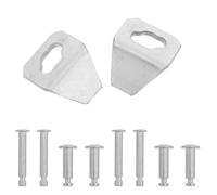 Veemoon Set 2 Pezzi Piastra di Ferro per Chiudiporta a Zanzariera, Accessorio di Riparazione Resistente per Porte Scorrevoli, Kit Montaggio Staffa Rinforzo Porte Installazione