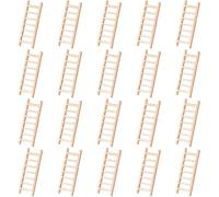 Veemoon Set 20 Pezzi Mini Scale in Legno per Casa delle Bambole, Decorazione a Scala in Miniatura per Giardino e Arredo, Accessori per Mini Casa Design Compatto e Resistente