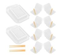 Veemoon Set 20 Pezzi Mini Scatole la Conservazione Alimenti Trasparenti Bacchette in Plastica, Accessori da Cucina in Miniatura per Gioco di Ruolo e Casa delle Bambole