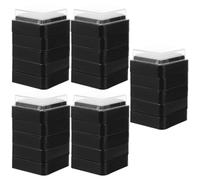 Veemoon Set 25 Pezzi Tamponi di Inchiostro per Timbri Vuoti 3x3 Cm, Tamponi Fai da Te in Plastica e Spugna, per Ufficio, Scuola, Scrapbooking e Decorazioni Creative