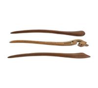 Veemoon Set 3 Pezzi Bacchette per Chioma Donna in Legno Verde Retrò, Forcine Vintage Fatte a Mano per Chignon da Sposa, Accessori Chioma Stile Cinese Hanfu