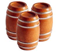 Veemoon Set 3 Pezzi Mini Botte di Legno per Casa delle Bambole, Accessori Decorativi per Micro Paesaggistica e Miniature, Botte di Birra e Vino in Miniatura per Collezionisti