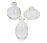 Veemoon Set 3 Pezzi Vasi di Vetro Trasparente per Fiori Vaso Idroponico Creativo per Decorazione Casa e Ufficio Portafiori per Composizioni Floreali e Esposizioni