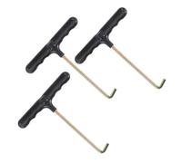 Veemoon Set 3 Tendilacci Professionali per Scarpe Ganci a T Ergonomici, Tiralacci Robusti in Plastica e Ferro, Strumenti Portatili per Stringere Lacci da Hockey e Uso Domestico