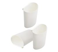 Veemoon Set 3pezzi Ceste Portaoggetti Appese in Pp Bianco per Carrello, Design Compatto e Semplice, per Casa e Negozio, Organizer Salvaspazio per Raccolta Rifiuti