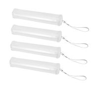 Veemoon Set 4 Astucci Tubo Porta Pennelli Telescopico Trasparente in Plastico, Lunghezza Regolabile da 25,5 a 38cm per Disegno e Studio
