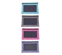 Veemoon Set 4 Borse Organizer per Documenti da Viaggio Oxford e Pvc Chiusura a Zip e Fori per Raccoglitori, Pratiche e Resistenti