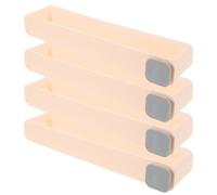 Veemoon Set 4 Pezzi Scarpiera da Parete Autoadesiva in Plastica Bianca Portapantofole per Bagno e Ingresso Portaoggetti Resistente All’Umidità senza Foratura Mensola Porta Scarpe e