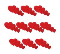 Veemoon Set 40 Toppe Ricamate a Forma di Cuore Rosso da Stirare, Applicazioni Termoadesive per Cucito, Decorazioni per Jeans, Pantaloni, Cappelli e Abbigliamento San