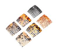 Veemoon Set 6 Pettini Laterali Leopardati Piccoli per Chioma da Donna Fermagli Portatili Antistatici per Acconciature e Chignon Accessori Moda per Uso Quotidiano e Viaggi