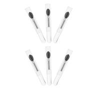 Veemoon Set 6 Pezzi Pennelli Silicone per Labbra e Occhi Manico Antiscivolo, Compatto, per Borsa Cosmetica e Utilizzo Quotidiano
