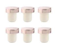 Veemoon Set 6 Pezzi Tappi per Vino a Forma di T in Alluminio Rose Gold Tappi Anti-Perdita per Bottiglie di Vino Rosso Sigillo Ermetico e Protezione da Polvere per Uso Domestico e