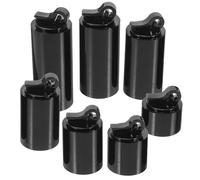 Veemoon Set 7 Pezzi Espositore Anelli in Acrilico Nero Cilindrico Supporto Porta Anelli da Tavolo per Gioielli Organizer Elegante per Vetrine Negozi e Uso Domestico