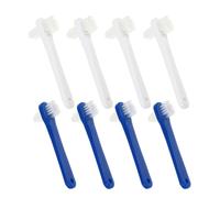 Veemoon Set 8 Pezzi Spazzolino da Denti Doppia Testa per Protesi Dentarie Setole Dure e Design Compatto in Abs e Nylon per Viaggio e Uso Quotidiano