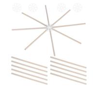 Veemoon Set Bastoncini di Legno Fai da Te 12 Cm 40 Pezzi Connettori in Legno 5 Pezzi per Progetti Artigianali Educativi e Modelli Creativi per Scuole e Famiglie