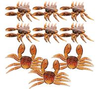 Veemoon Set da 10 Esche da Pesca Professionali 3D a Forma di Granchio Morbide Resistenti all’Usura Colore Realistico per Pesca in Acqua Dolciacqua in Laghi e Fiumi Portatili