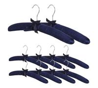 Veemoon Set da 10 Grucce Imbottite Antiscivolo Blu per Camicette, Abiti da Sposa e Cappotti - Appendiabiti senza Pieghe per Abbigliamento Delicato e Damigelle D’onore