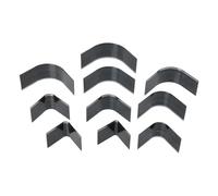 Veemoon Set da 10 Pezzi Punzonatura per Pelle in Acciaio Taglierina Rotonda e Angolare per Lavorazioni Artigianali Fai da Te Utensili per Creazione di Borse e Cinture